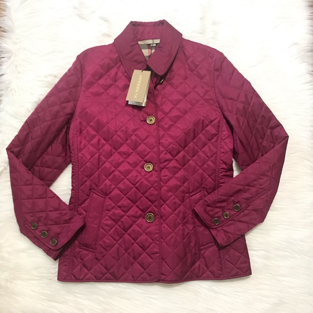 Burberry Deep Fuchsia Copford Quilted Jacket